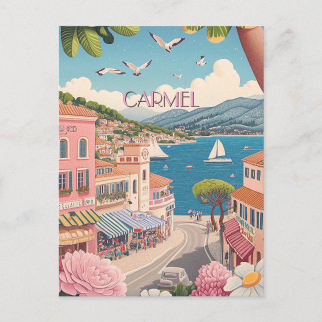 Coastal Village Charm Carmel California Postcard (Front)