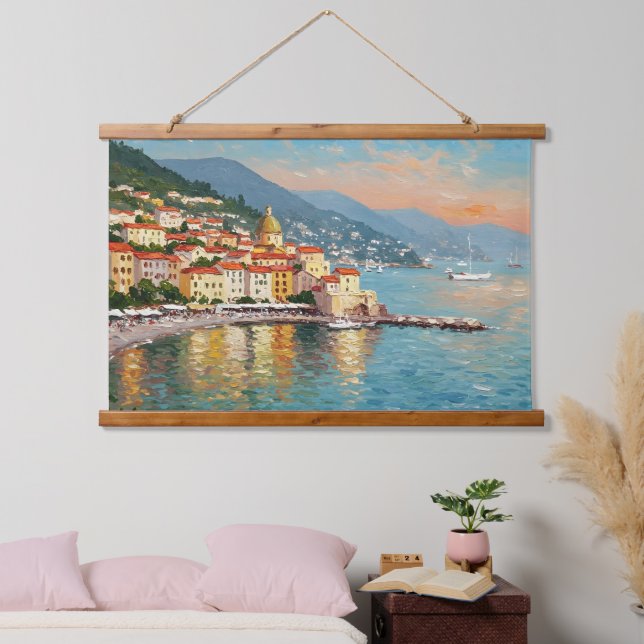 Coastal Village Hanging Tapestry (Bedroom)