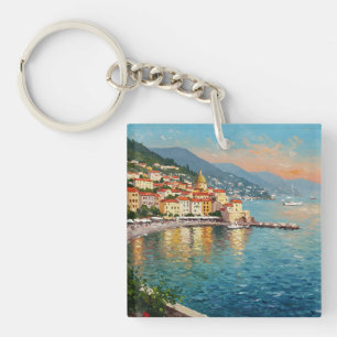 Coastal Village Key Ring