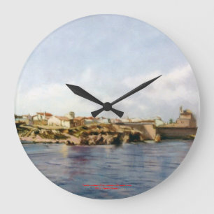 Coastal Village/Pobo costeiro/Coastal town Large Clock