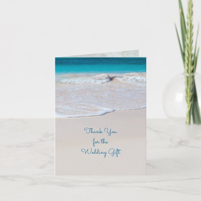 Coastal Vows Custom Wedding Thank You Note (Front)