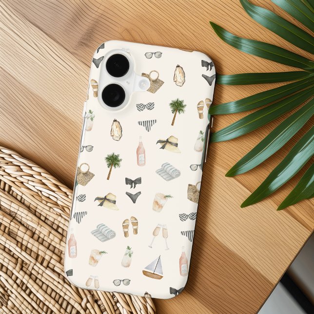 Coastal Watercolor Oyster & Pearl Pattern (Creator Uploaded)