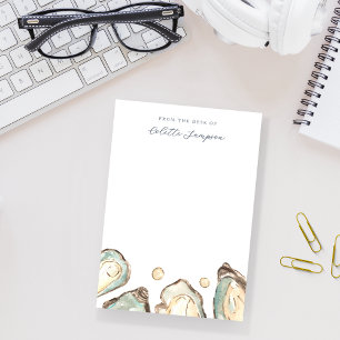 Coastal Watercolor Oyster Personalised Post-it Notes