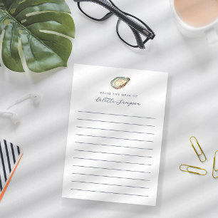 Coastal Watercolor Oyster Personalized Lined Post-it Notes