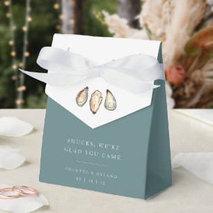 Coastal Watercolor Oyster Wedding Favour Box
