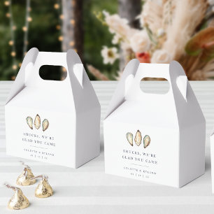 Coastal Watercolor Oyster Wedding Favour Box