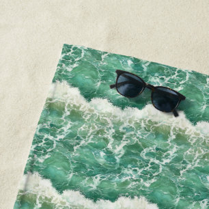 Coastal Waves Beach Towel