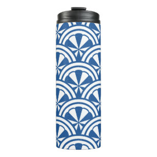Coastal Waves Pattern - The White Lotus Thermal Tumbler