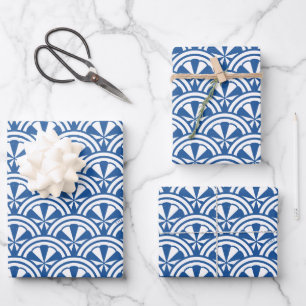 Coastal Waves Pattern - The White Lotus Wrapping Paper Sheet