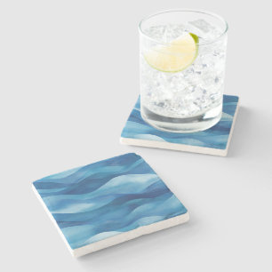 Coastal Waves Stone Coaster