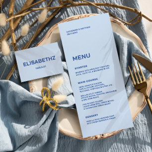 Coastal Wedding, Blue Wedding Menu