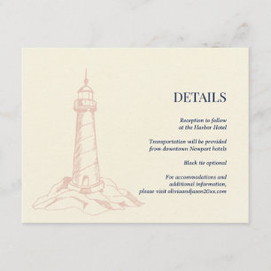 Coastal Wedding Details Enclosure Card
