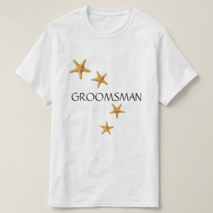 Coastal Wedding GROOMSMAN Starfish T-Shirt