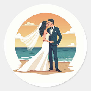 Coastal Wedding Romance Sticker