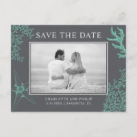 Coastal Wedding Save the Date Custom Photo Card
