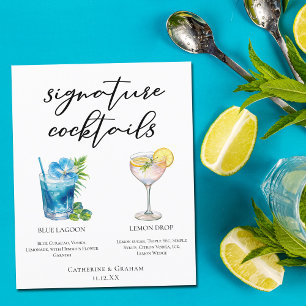 Coastal Wedding Signature Cocktails Menu