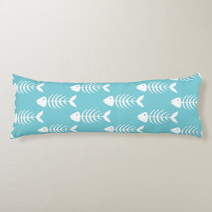 Coastal White Fish Bones Body Cushion