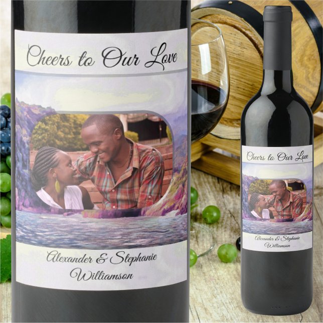 Coastal Yelapa Cheers to Our Love 1620 Wine Label (Creator Uploaded)