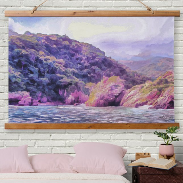 Coastal Yelapa to Puerto 1620 Hanging Tapestry (Creator Uploaded)