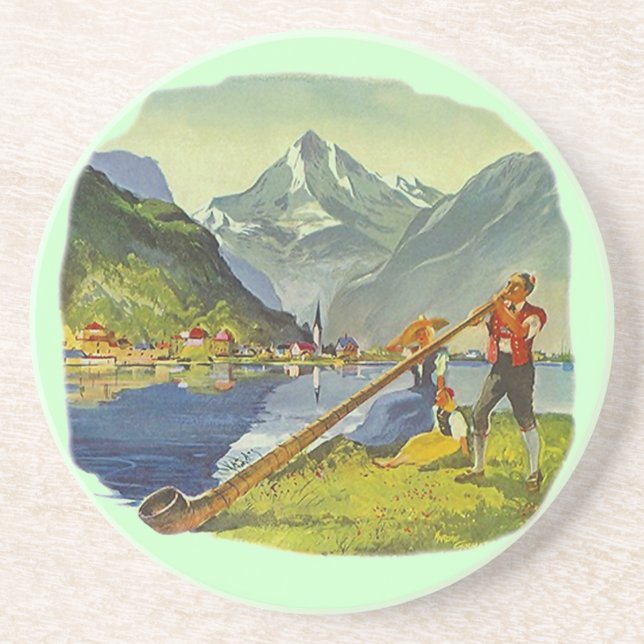 Coaster AlpHorn alpenhorn Alpine Long horn (Front)