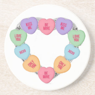Coaster Candy Love Hearts