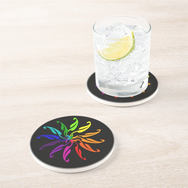 Coaster - Colour wheel (black) (Side)