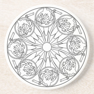Coaster Colour Your Own Colouring Book Design