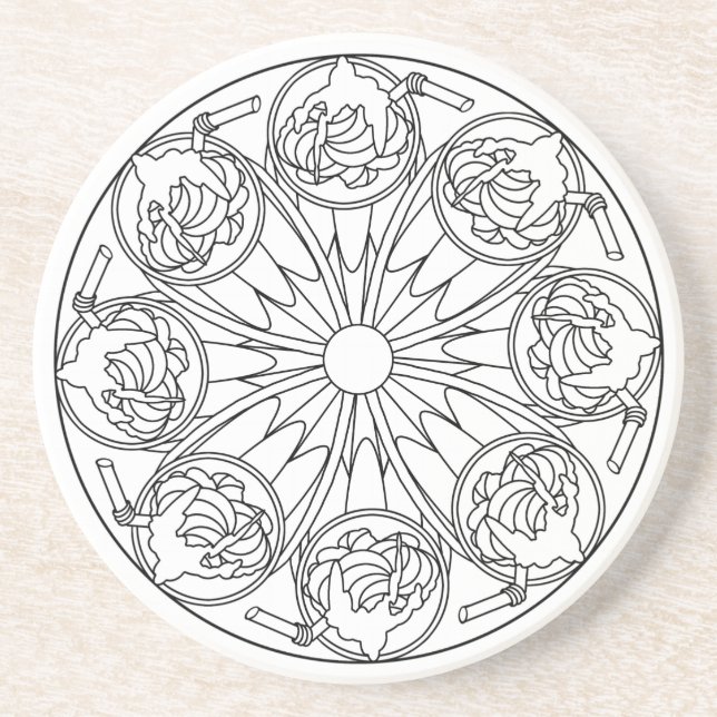 Coaster Colour Your Own Colouring Book Design (Front)