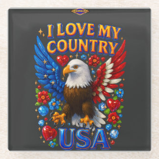 Coaster Design: I Love My Country - USA