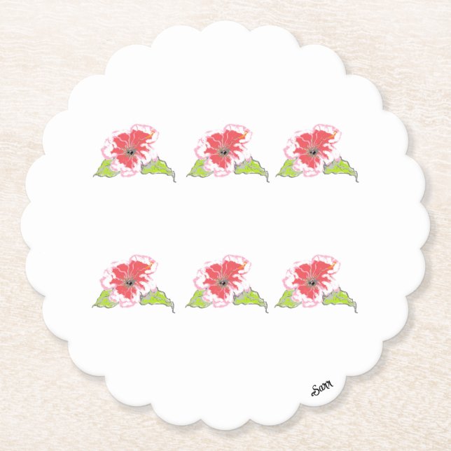 Coaster :   Exotic Flowers  (Front)
