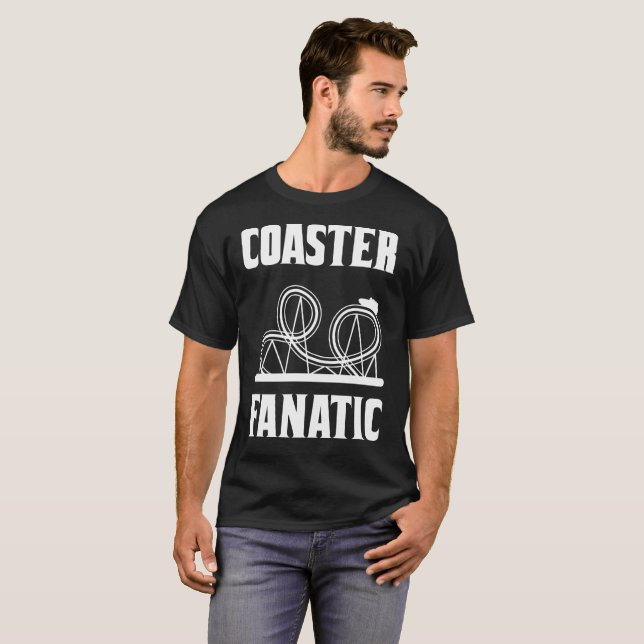 Coaster Fanatic Theme Park Rides T-Shirt (Front Full)