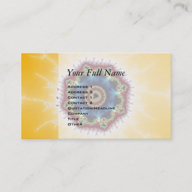 Coaster - Fractal Art Business Card (Front)