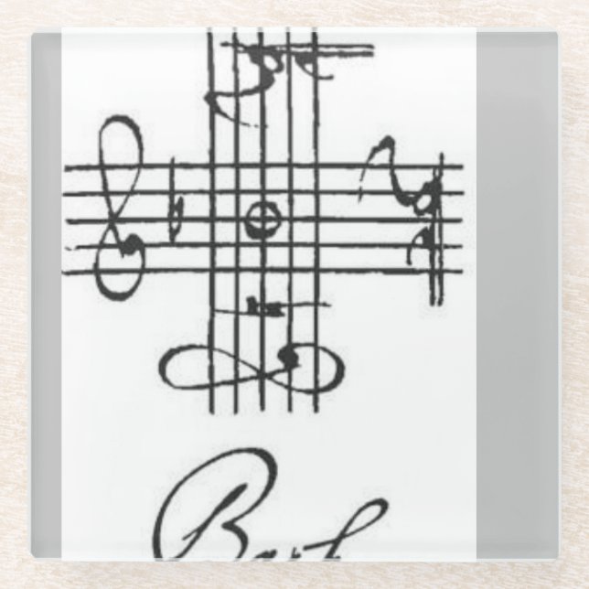 Coaster (glass) Bach's Riddle (Front)