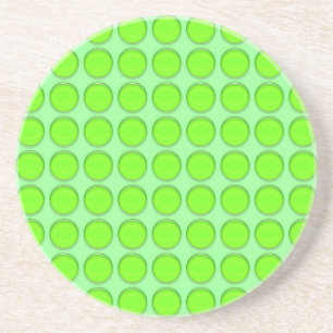 Coaster - Green Dots on Green Background