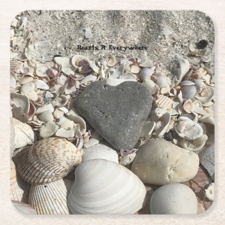 Coaster grey rock heart