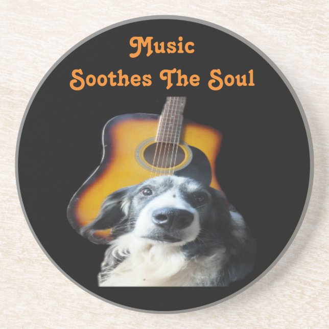 Coaster Guitar Dog (Front)