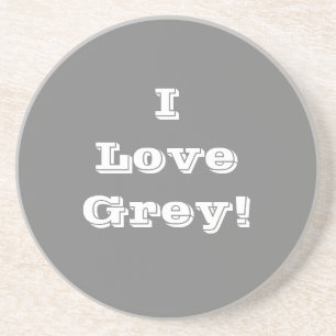 Coaster I Love Grey