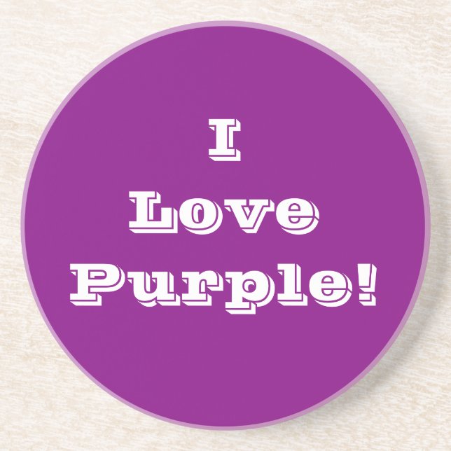Coaster I Love Purple (Front)