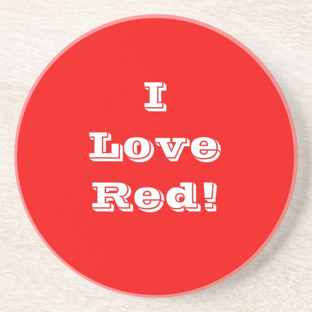 Coaster I Love Red (Front)