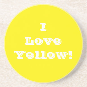 Coaster I Love Yellow