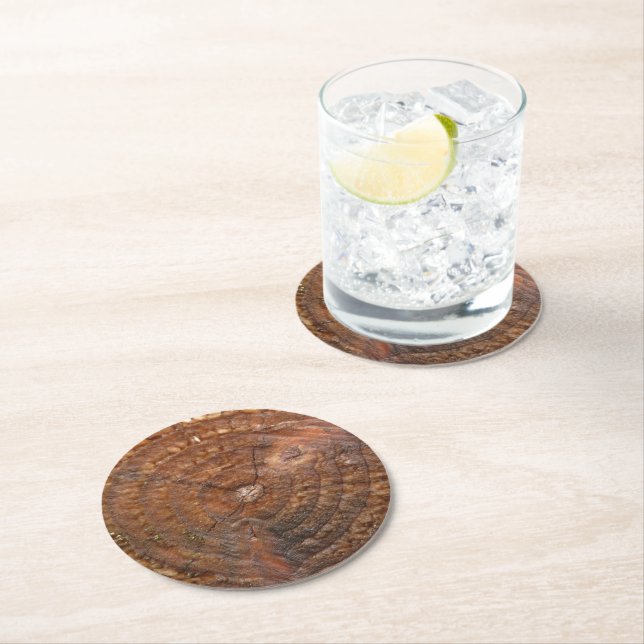 Coaster in nature style serving wooden table decor (Insitu)