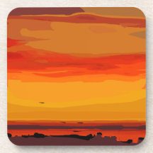 Coaster of an abstract art print by Kirt Tisdale