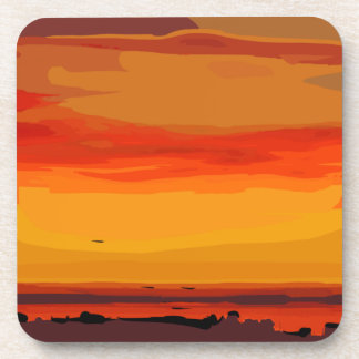 Coaster of an abstract art print by Kirt Tisdale