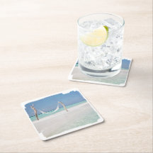 Coaster, Paper - Watercolor Beach Hammock Square P