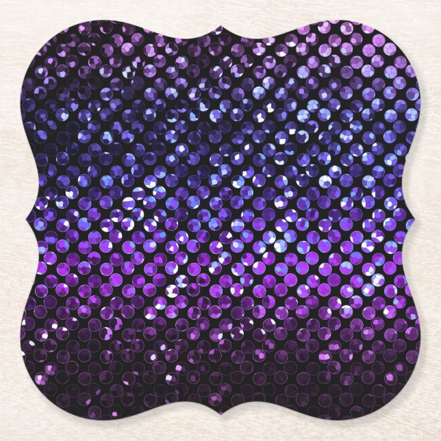 Coaster Purple Crystal Bling Strass (Front)