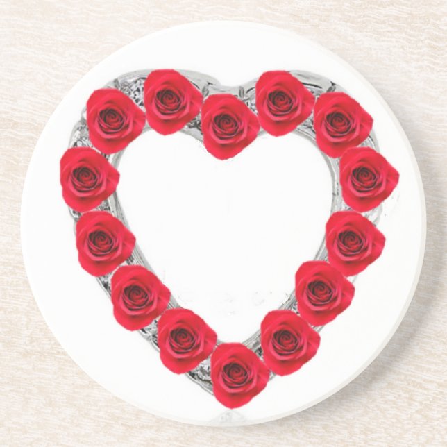 Coaster Red Heart Roses (Front)