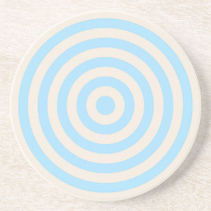 Coaster – Round – Buttermilk Cream & Light Blue