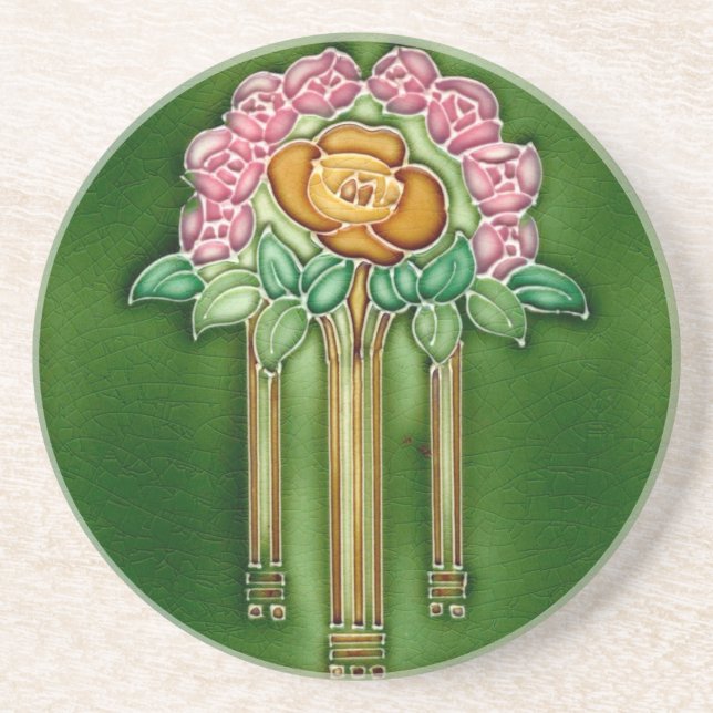 coaster Sand stone Coaster Art Nouveau (Front)