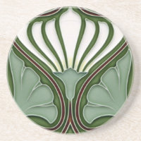 coaster Sand stone Coaster Art Nouveau