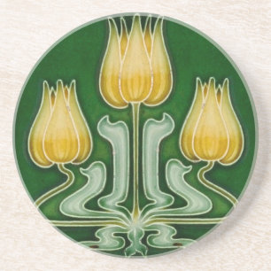 coaster Sand stone Coaster Art Nouveau